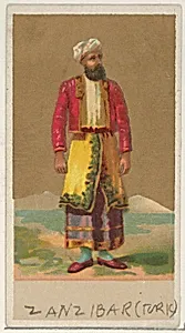 Zanzibar (Turk), from the Natives in Costume series (N16), Teofani Issue, for Allen & Ginter Cigarettes Brands by Allen & Ginter|Teofani & Company