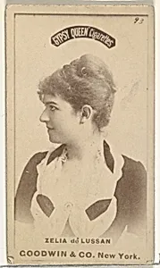 Zelia de Lussan, from the Actors and Actresses series (N171) for Gypsy Queen Cigarettes by Goodwin & Company