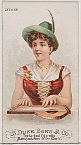 Zither, from the Musical Instruments series (N82) for Duke brand cigarettes by W. Duke, Sons & Co.|Schumacher & Ettlinger