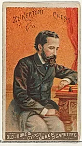 Zukertort, Chess, from the Goodwin Champion series for Old Judge and Gypsy Queen Cigarettes by Goodwin & Company