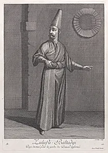 Zulufli-Baltadgi, Page destiné pour la garde des Princes enfermés, plate 10 from "Recueil de cent estampes représentent differentes nations du Levant" by Jean Baptiste Vanmour|Gérard Jean Baptiste Scotin I|Jacques le Hay