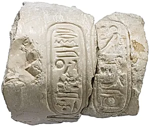 Arm with garment, Aten cartouches