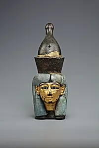 Attachment in the form of the head of a goddess wearing the double crown