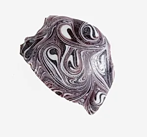 Body Fragment of Vase with Mosaic Pattern in Purple and White