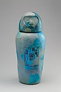 Canopic Jar with human headed lid, Imsety