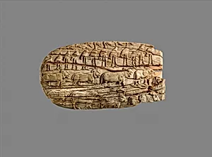Carved handle of a ceremonial knife