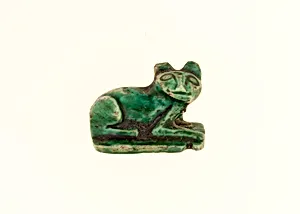 Cat Design Amulet Inscribed With the Cartouche of Aakheperkare (Thutmose I)