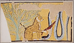 Cat Killing a Serpent