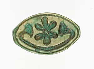 Cowroid Seal Amulet Inscribed with a Decorative Motif