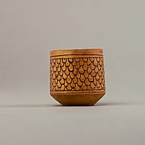 Cup with feather (?) decoration