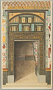 Decorated Doorway to North Chapel, Tomb of Puyemre by Norman de Garis Davies
