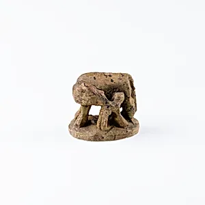 Design amulet, Cow and Calf on the Back, Device showing Antithetical Falcons Flanking an Ankh Sign over a Crouching Lion by Unknown Artist