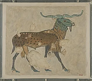 Detail of a Ram, Tomb of Khnumhotep by Nina de Garis Davies|Norman de Garis Davies