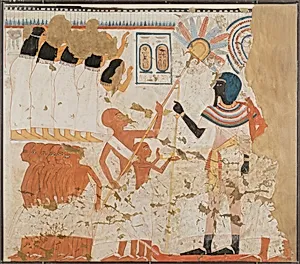 Dragging a Statue of Thutmose I by Norman de Garis Davies