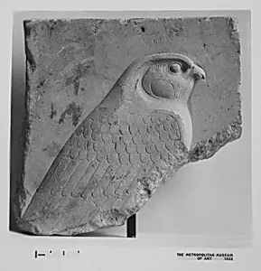 Fragmentary relief plaque with falcon