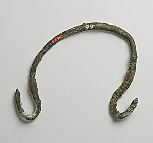Handle from metal vase