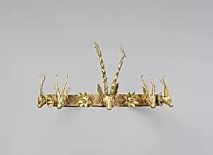 Headband with Heads of Gazelles and a Stag Between Stars or Flowers