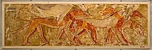 Hounds from Nubia, Tomb of Rekhmire by Nina de Garis Davies