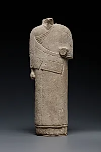 Incomplete figure in draped costume