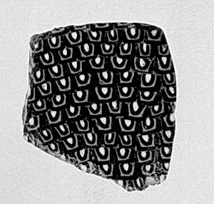 Inlay, feather pattern