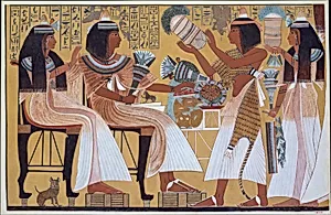Ipuy and Wife Receive Offerings from Their Children (substantially restored) by Norman de Garis Davies
