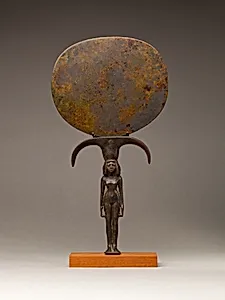 Mirror with a Handle in the Shape of a Young Woman