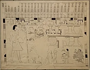Offering Scene, Tomb of Djari by Unknown Copyist