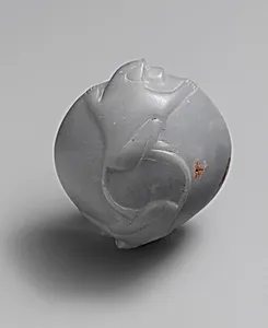 Ointment Bowl with Two Monkeys in Relief