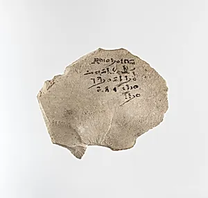 Ostracon with hieratic inscription