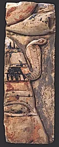 Relief fragment with a cobra on the royal head