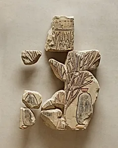 Relief of an Acacia Tree Shading Water Jars with Drinking Cups