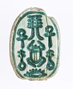 Scarab Inscribed With a Hathor emblem