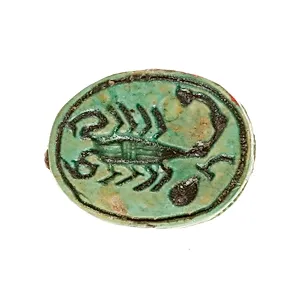 Scarab Inscribed with a Hieroglyphic Motif