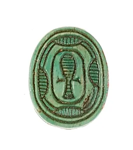Scarab Inscribed with a Hieroglyphic Motif