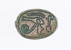 Scarab Inscribed With a Wedjat Eye and a Nefer Hieroglyph