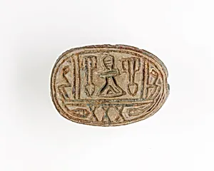 Scarab Inscribed with Hieroglyphs