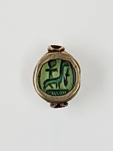 Scarab Set in a Ring Bezel