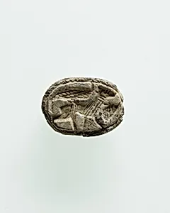 Scarab with Antelope and Uraei