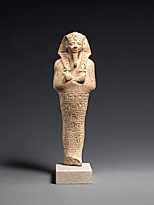 Shabti of Amenhotep II Holding Two Ankhs
