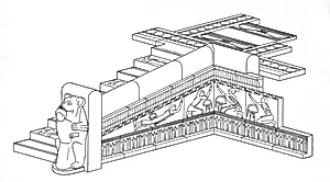Tile depicting a Syrian from the step of a dais