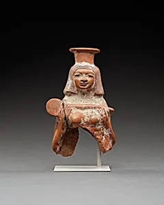 Upper Part of a Jar in the Shape of a Female Musician