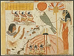 Userhat Adoring Deities of the West, Tomb of Userhat by Norman de Garis Davies