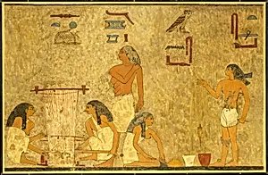 Weavers, Tomb of Khnumhotep by Norman de Garis Davies
