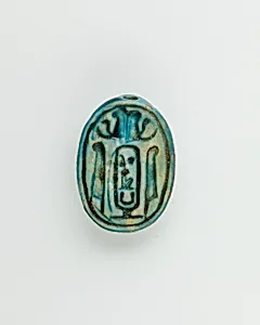Wedjat-Eye Design Amulet Inscribed With the Cartouche Maatkare (Hatshepsut)