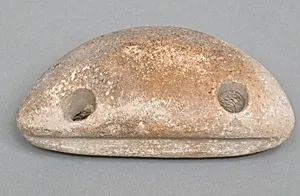 Weighing down device (fish net sinker?)