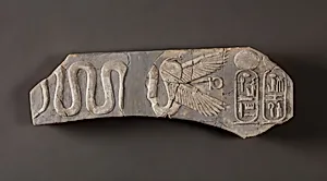 Winged serpent with the cartouches of Ramesses III