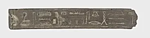 Wooden fragment for inlay inscribed with the Two-Ladies name of Amenhotep III