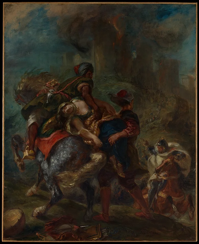 The Abduction of Rebecca (1846) by Eugène Delacroix Romanticism — The Abduction of Rebecca (1846) by Eugène Delacroix