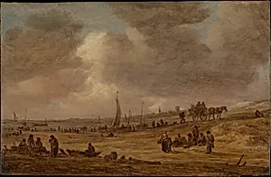 A Beach with Fishing Boats