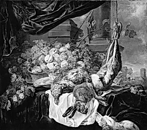 A Hare, Partridges, and Fruit